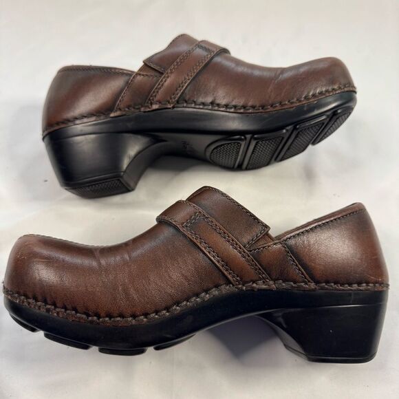 Dansko Brown Leather Mules - Picture 1 of 9